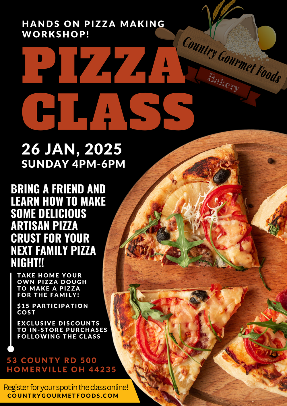 Pizza Baking Class (Registration)