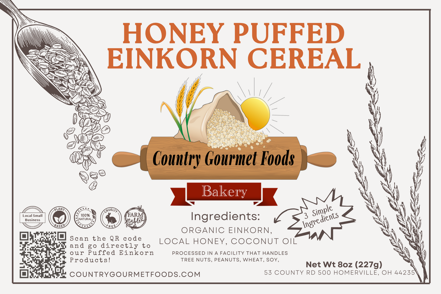 
                  
                    Honey Puffed Einkorn Cereal
                  
                